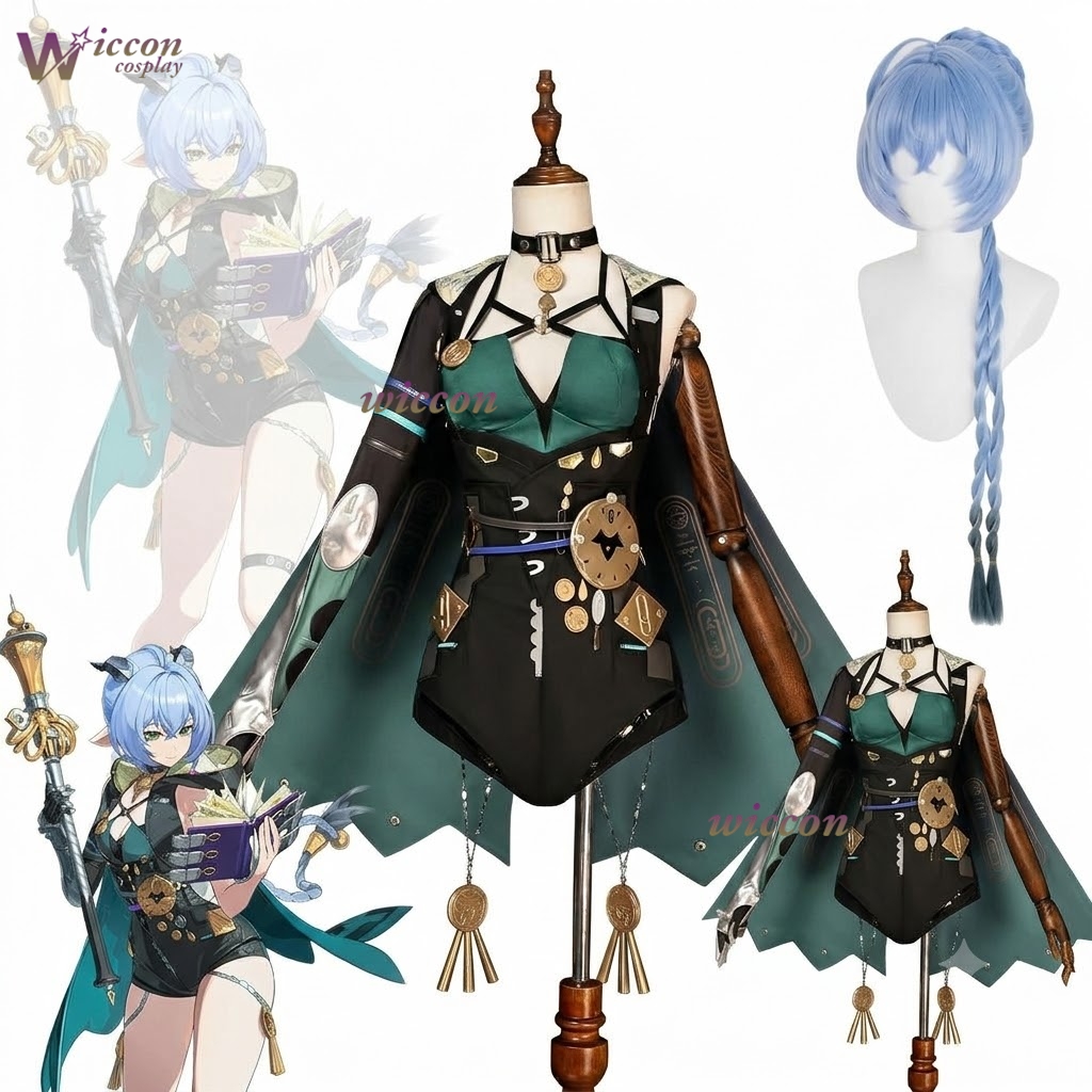 Anime Cosplay Blue Hair - Disfraz Completo de Lucia Elowen de