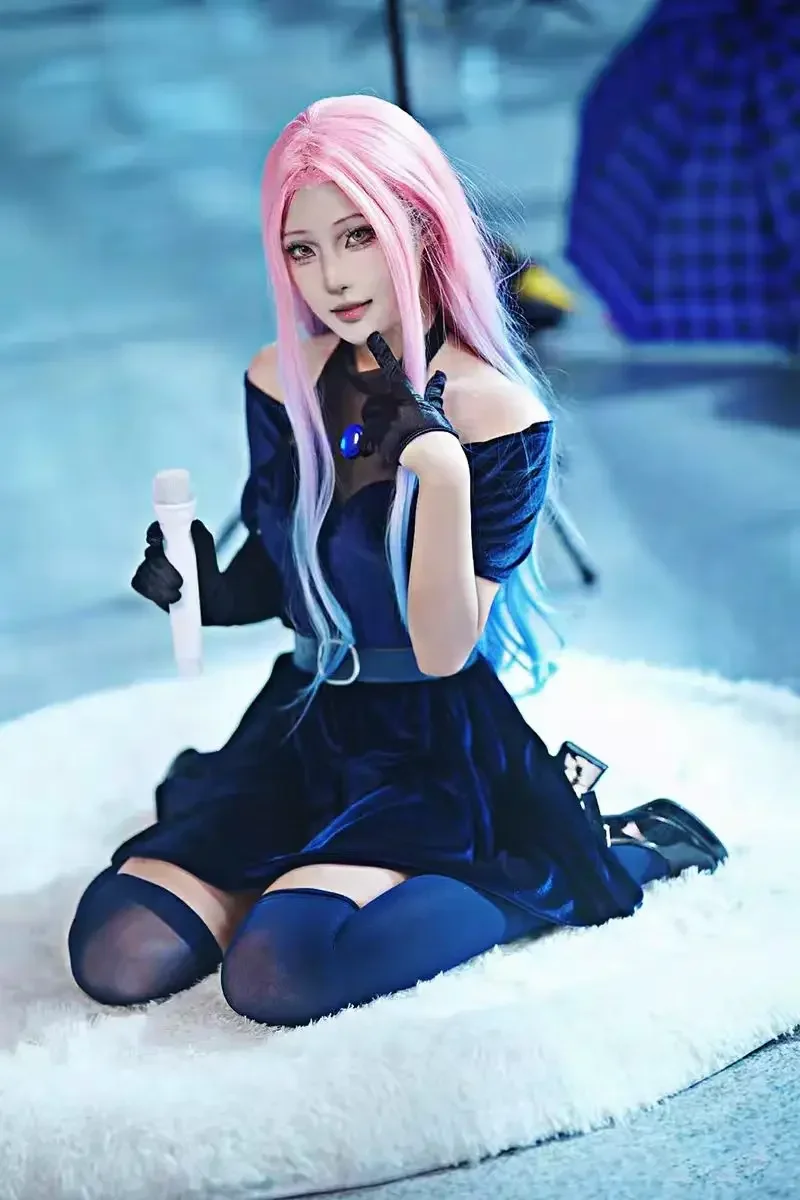 Disfraz de Cosplay Mizi, Disfr - Anime Cosplay Blue Hair reseña y precio